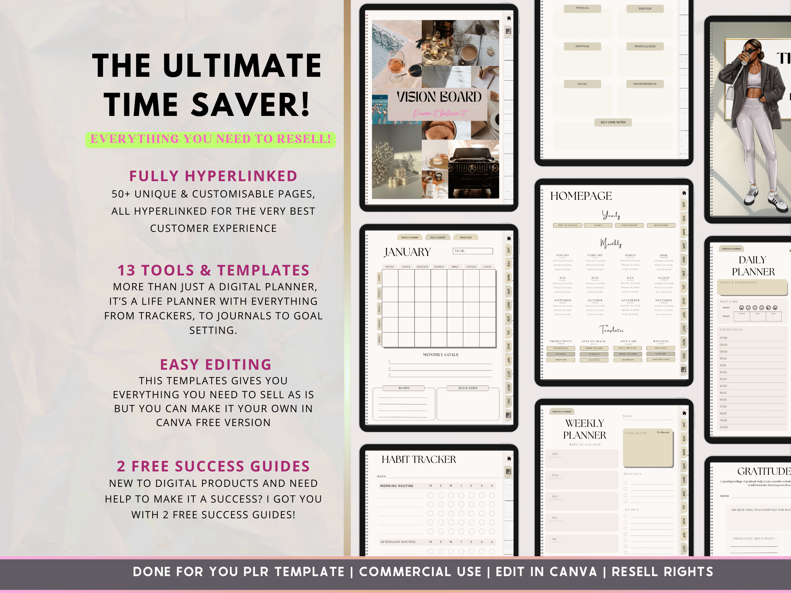 Becoming That Girl Digital PLR Planner