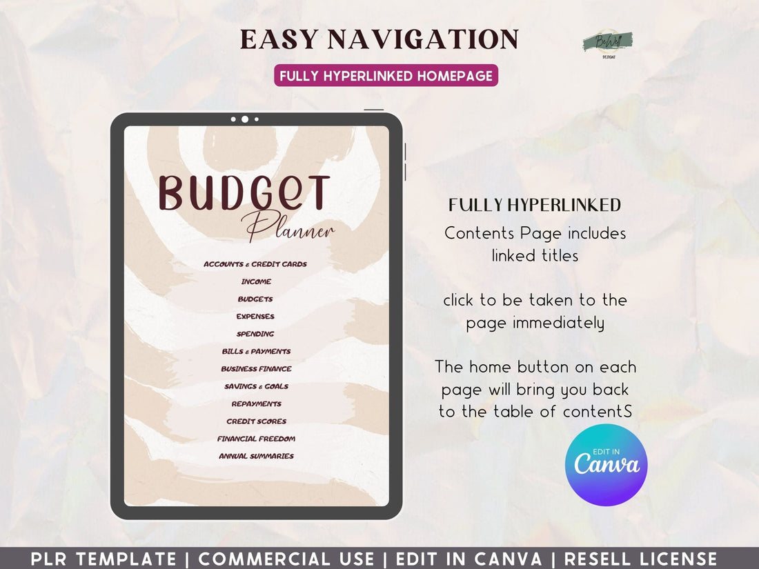 PLR Budget and Finance Planner