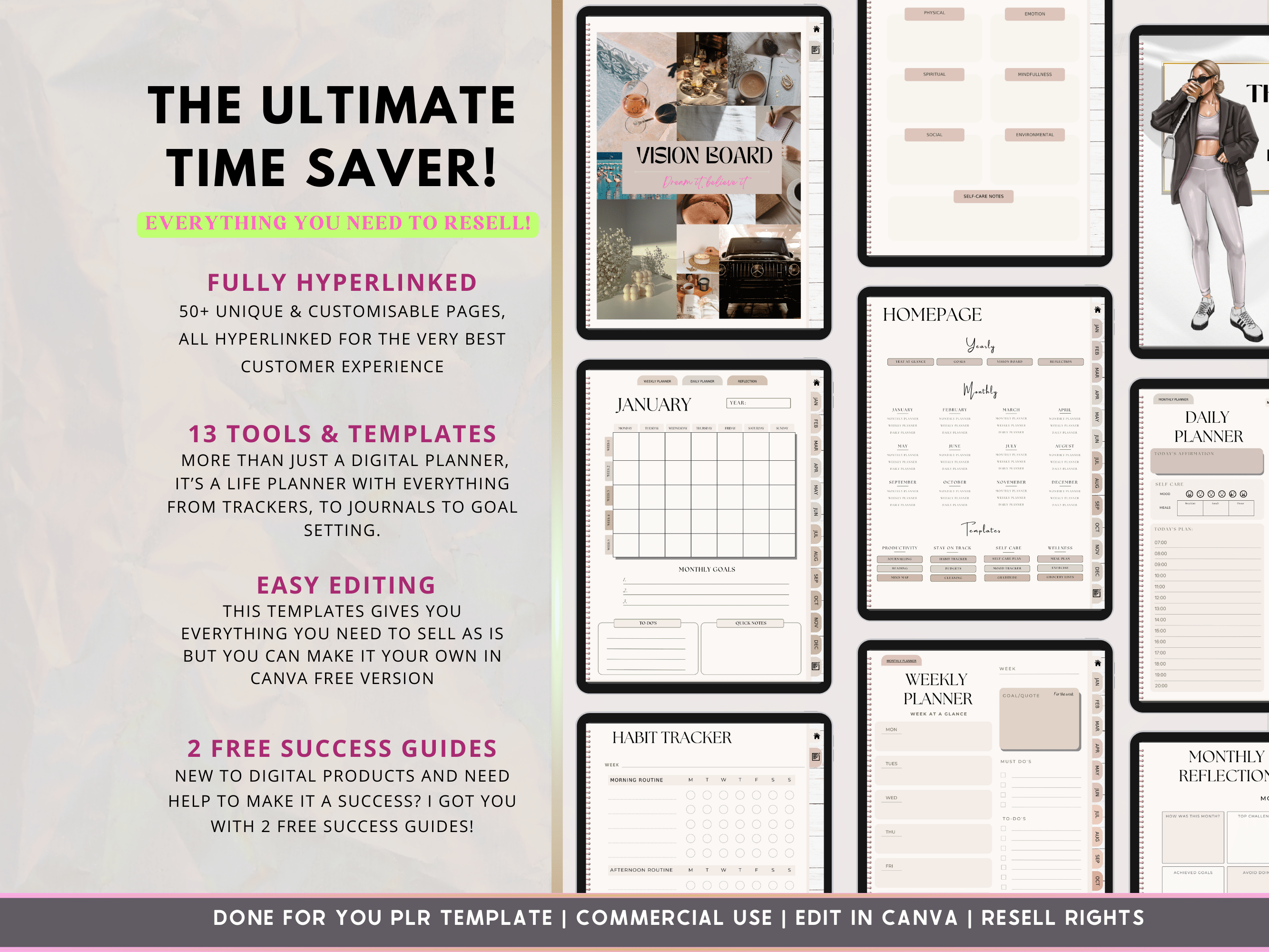 Becoming That Girl PLR Digital Planner