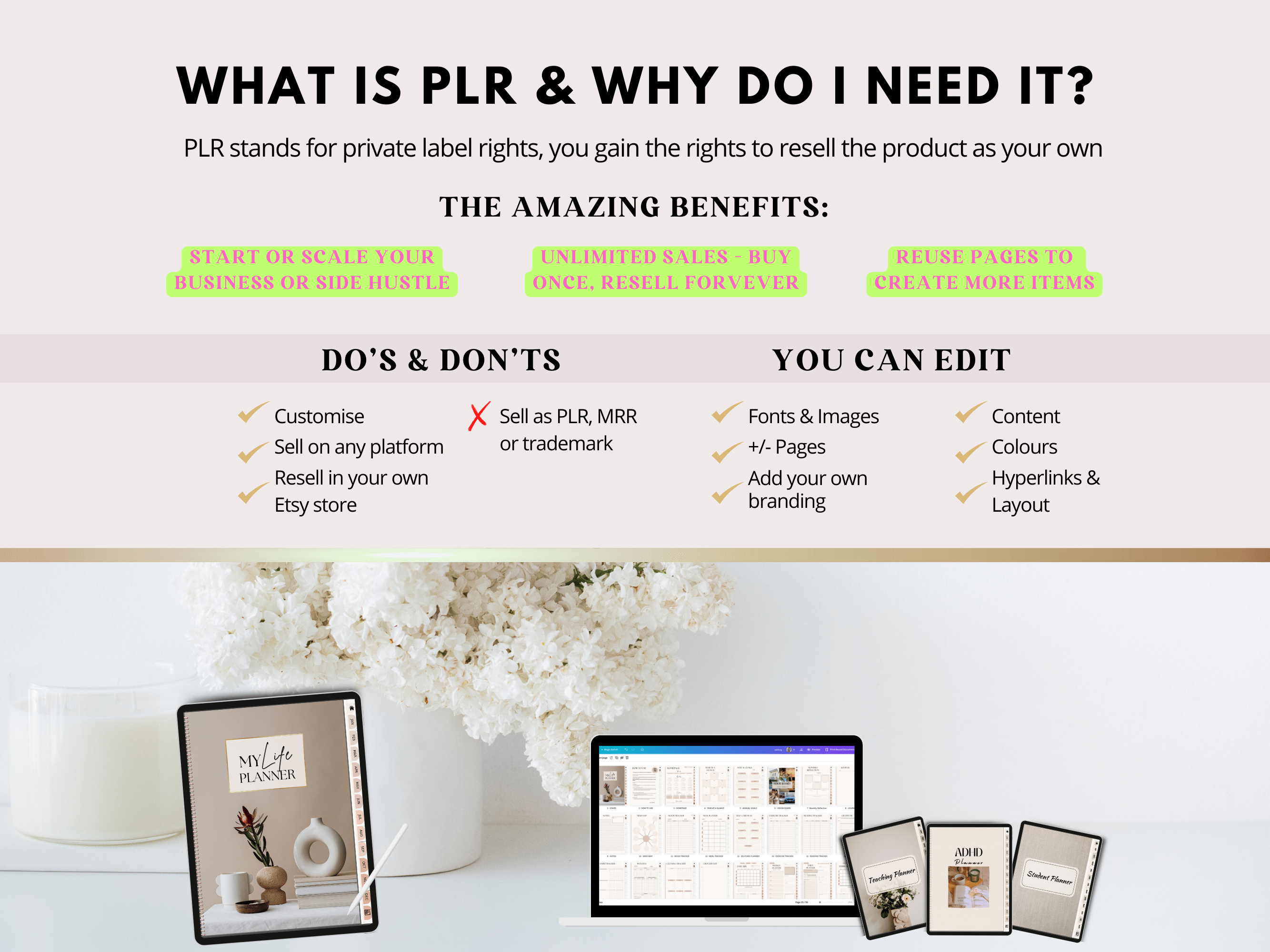PLR Digital Planner Bundle