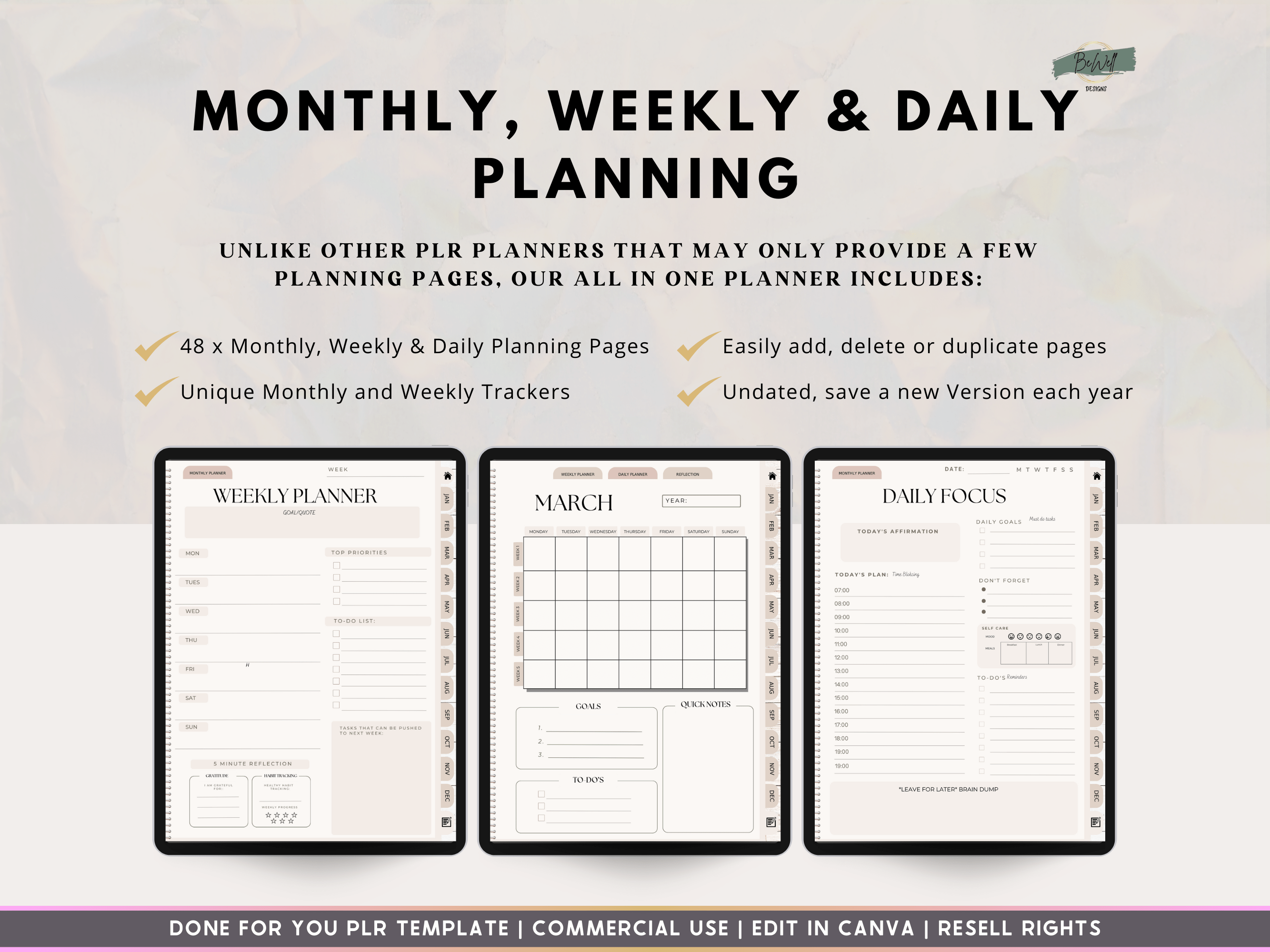 PLR ADHD Digital Planner