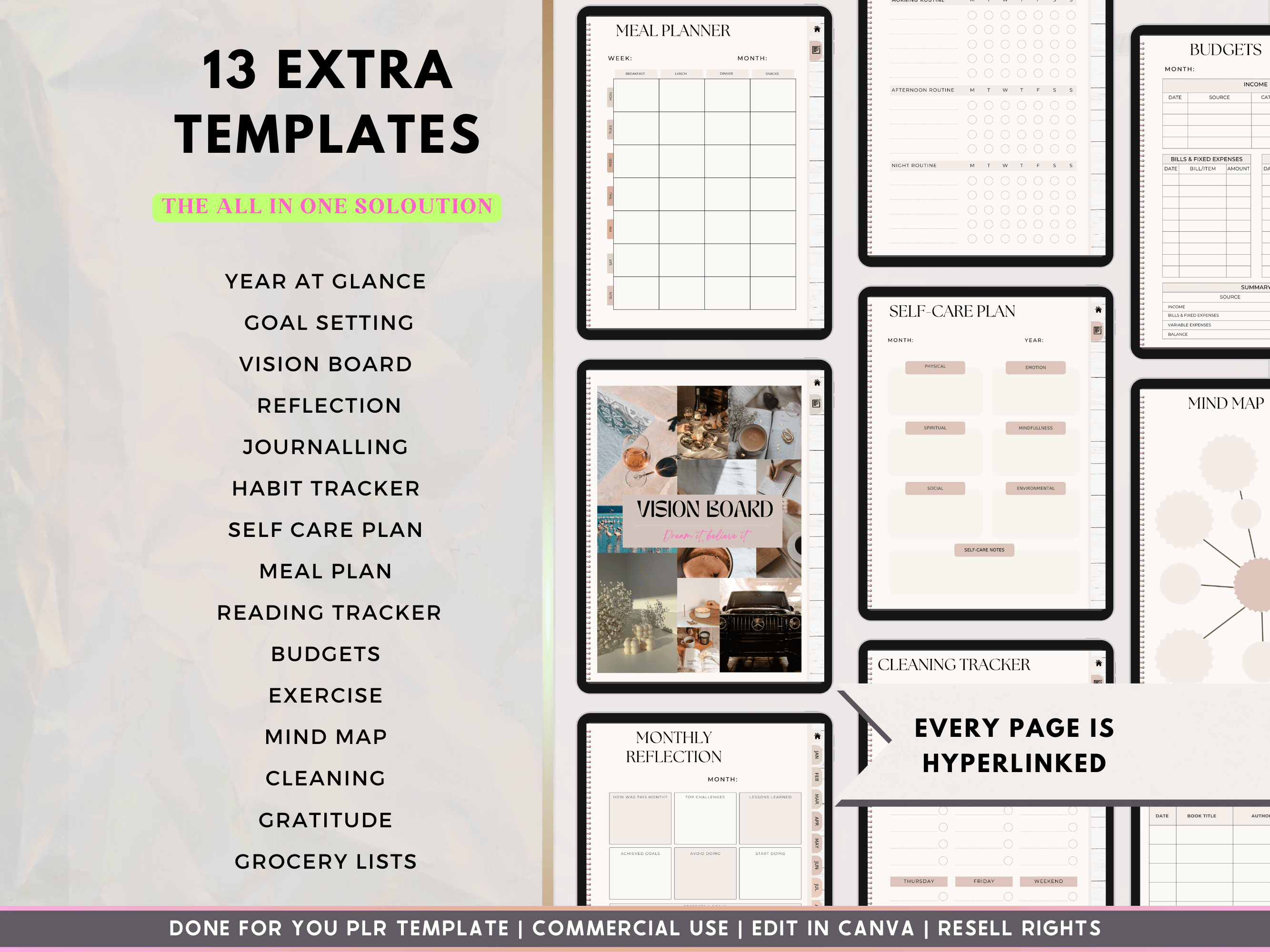 Becoming That Girl PLR Digital Planner