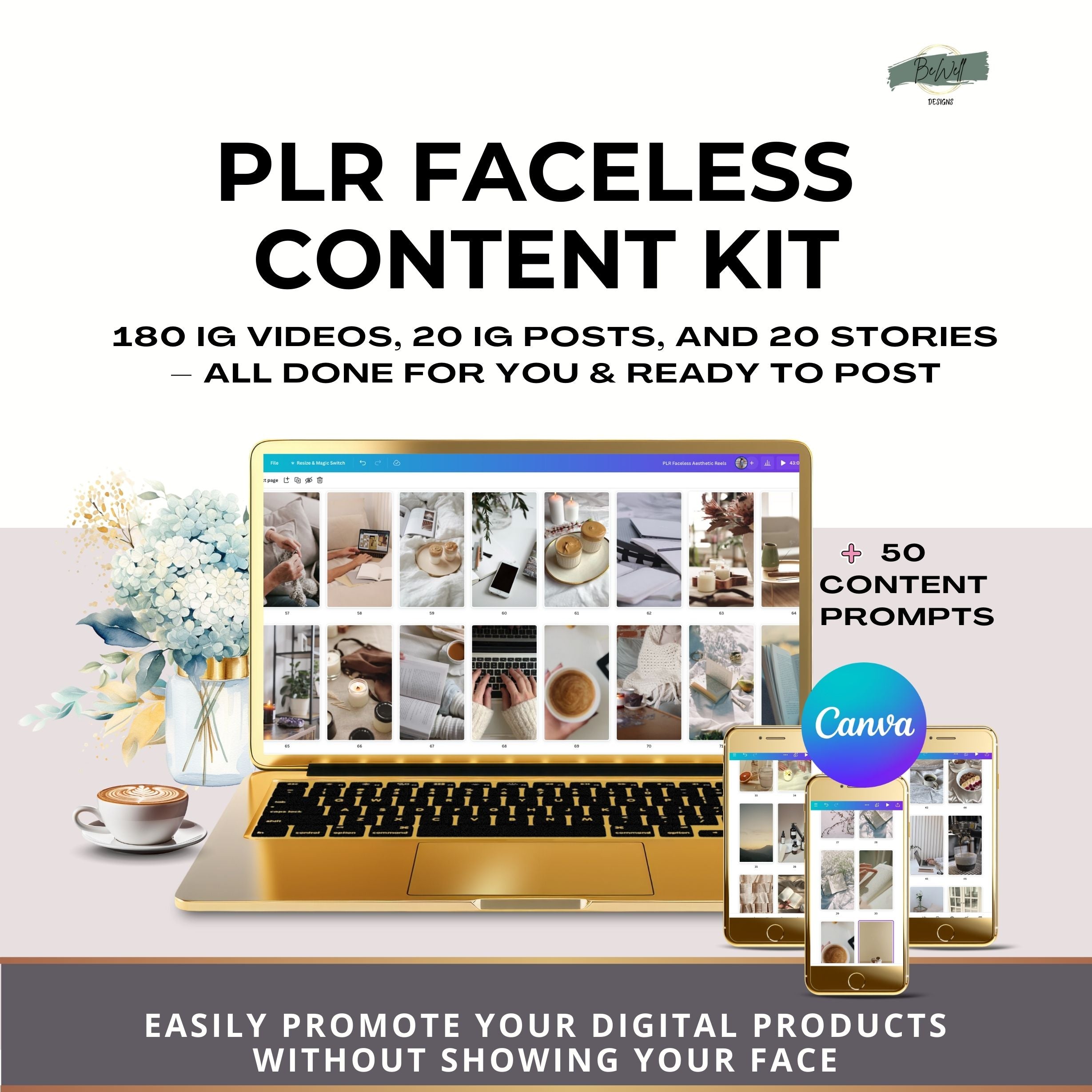 Aesthetic Faceless PLR Content Bundle