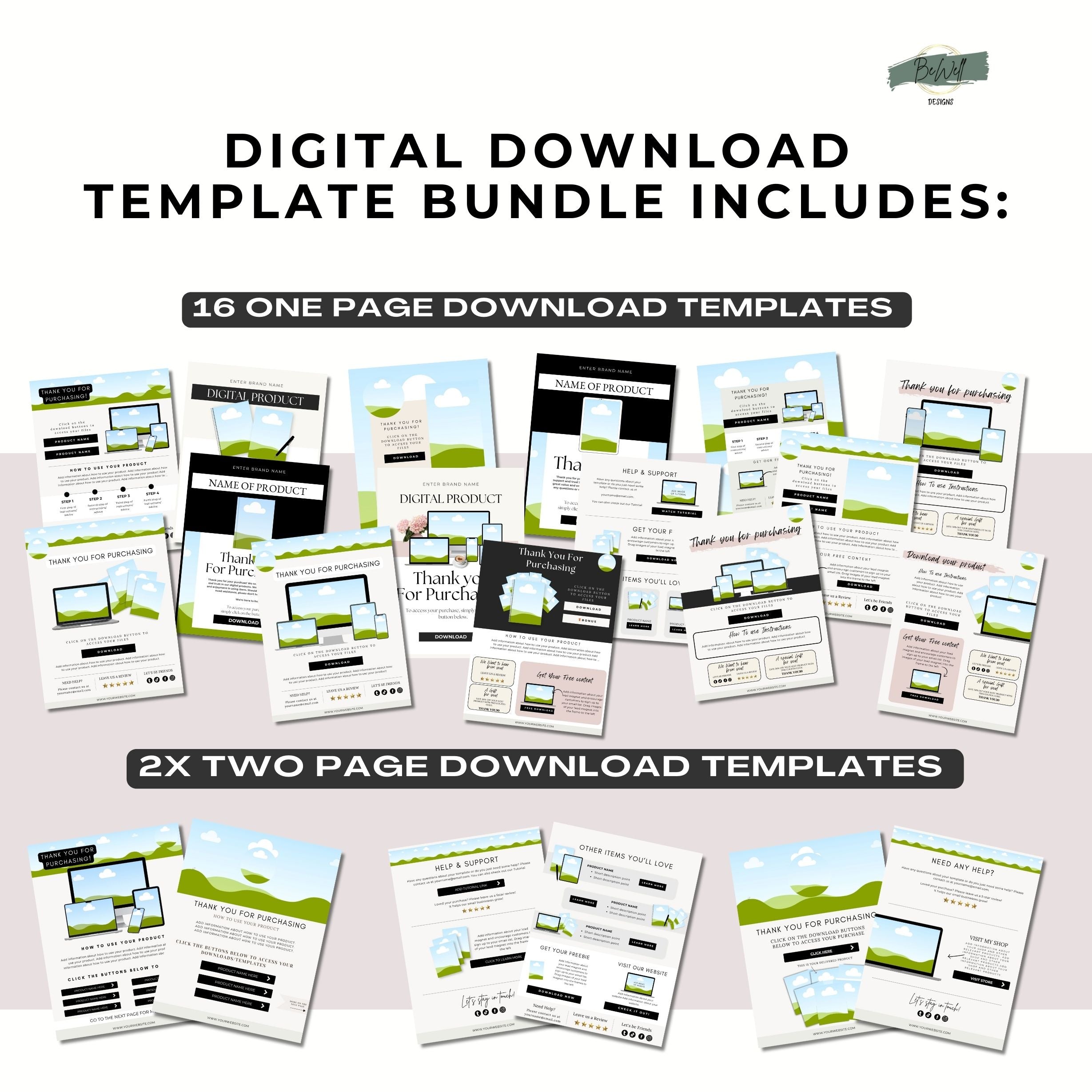 Digital Product Download PDF Template