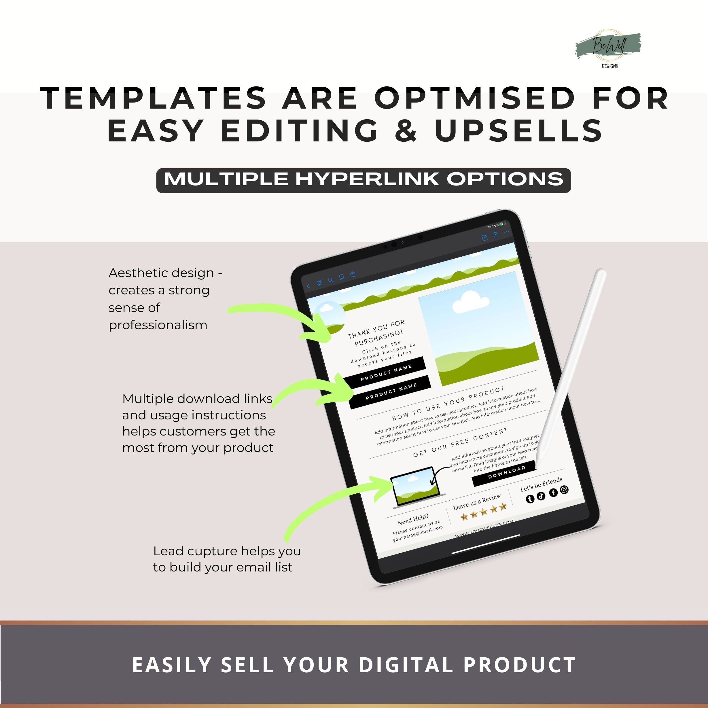 Digital Product Download PDF Template