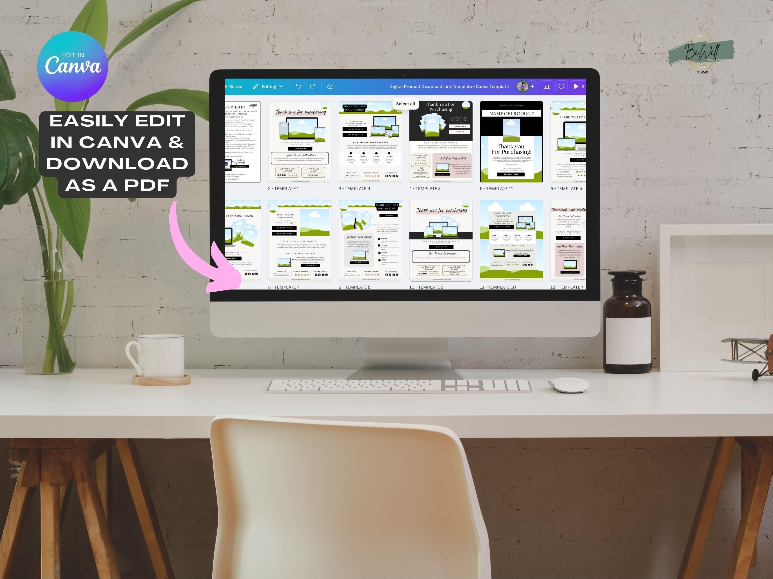 Digital Product Download PDF Template