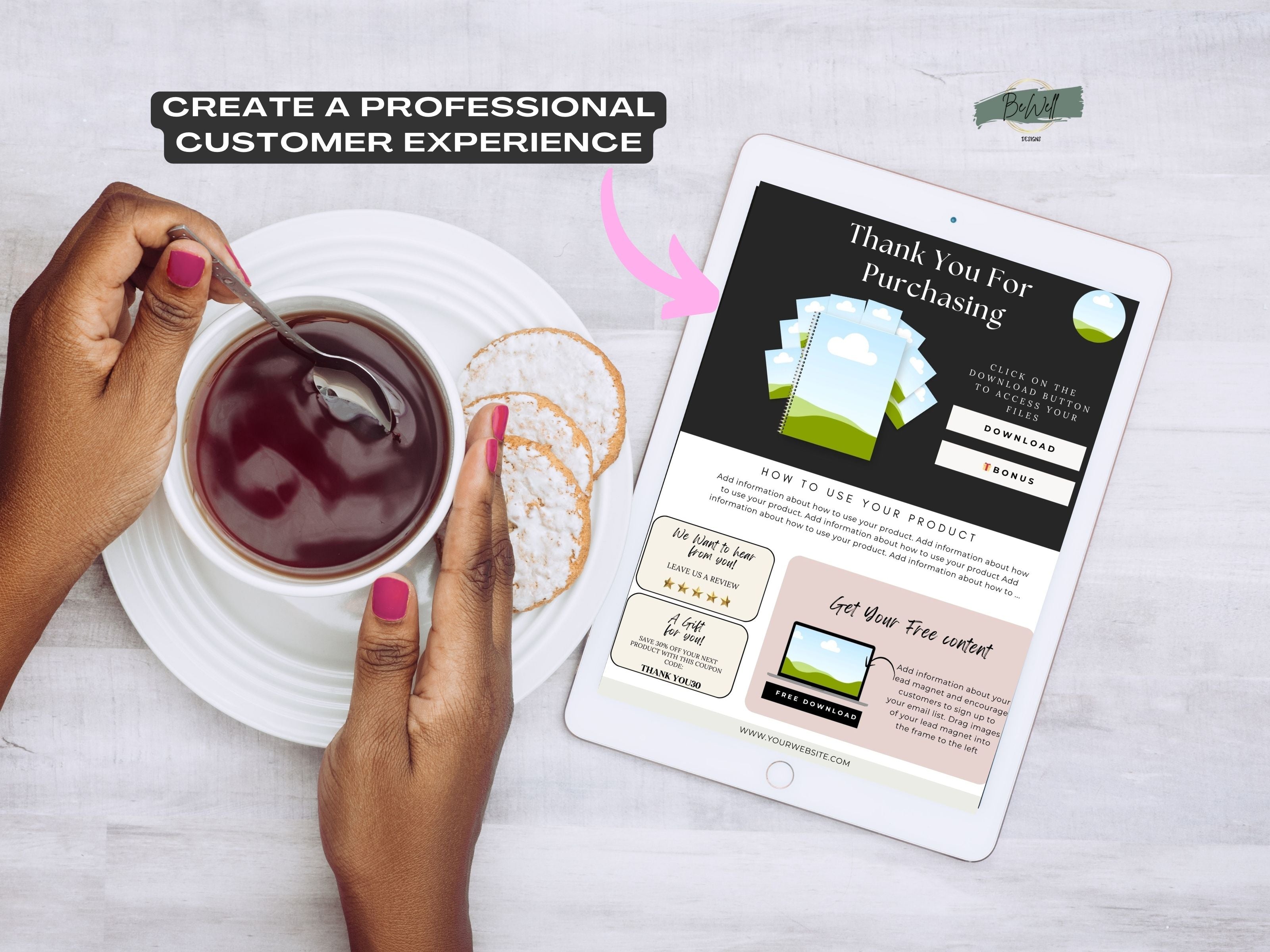 Digital Product Download PDF Template
