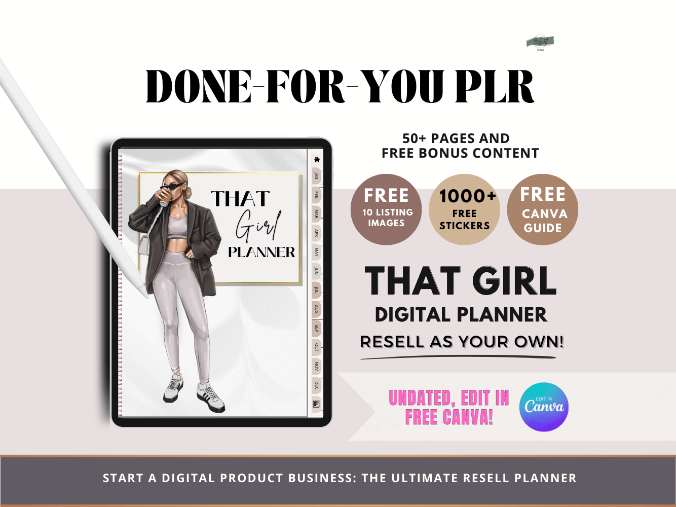 Becoming That Girl PLR Digital Planner